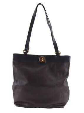 DELVAUX Tote Bag By color Brown leather Women
